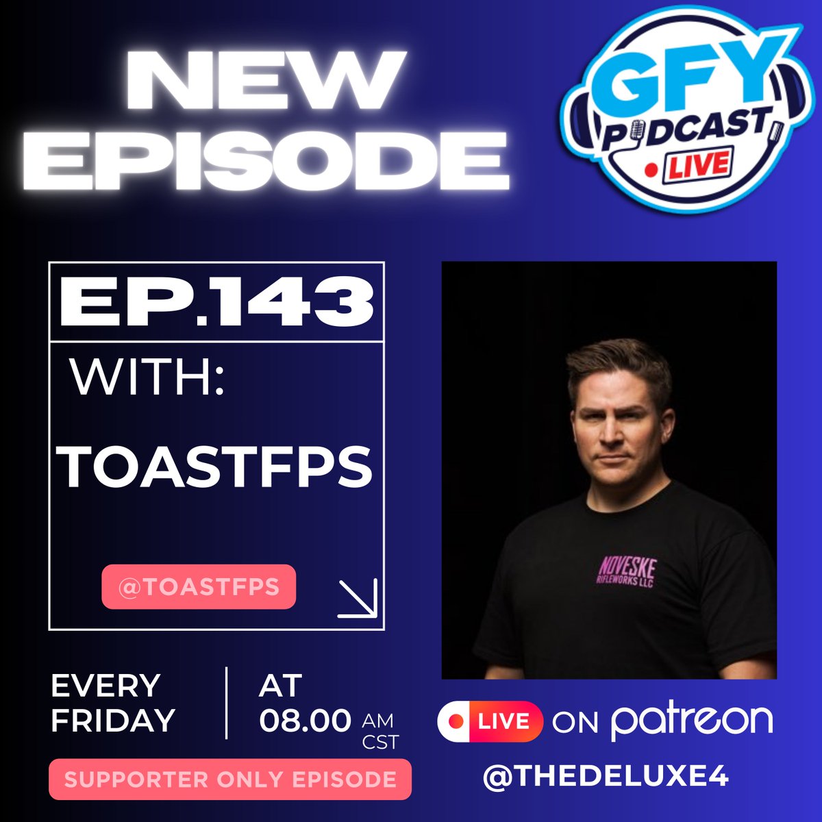 TheDeluxe4's tweet image. THE MAN @ToastFPS IS ON THE PODCAST THIS WEEK! You are going to love how real he is in this chat we had. Check it out here 🍞😎▶️patreon.com/c/TheDeluxe4