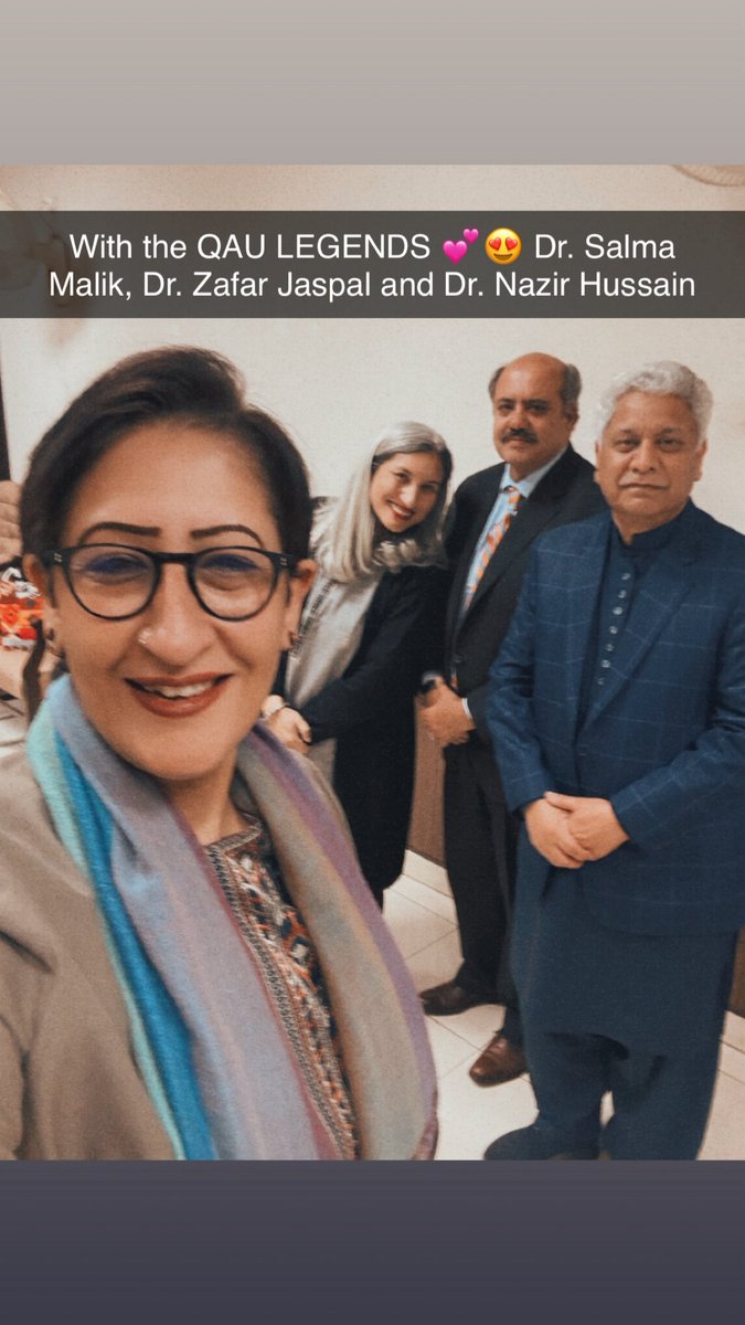 #QAU Getting these three legends, Prof. Dr. Zafar Nawaz Jaspal, Prof. Dr. Nazir Hussain  and Dr. Salma Malik, in one frame was an incredible challenge but am happy to report that it was accomplished 🙌 <a href="/zafar_jaspal/">Prof. Dr. Zafar Nawaz Jaspal</a> <a href="/Sheeshgar1/">Sheeshgar</a> <a href="/smalik480/">Salma Malik</a>