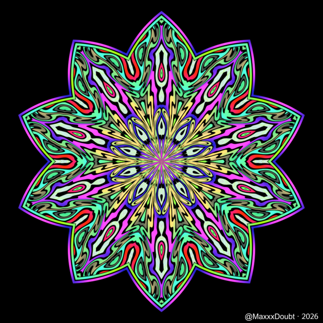 MaxxxDoubt's tweet photo. – Max's Mandalas – 
#mandala #imagemagick #digitalart #kaleidoscope #kaleidoscopic #generative #horsefly #generativeart #kaleidosaturday 

Glenative https://t.co/hTXkQBotvw