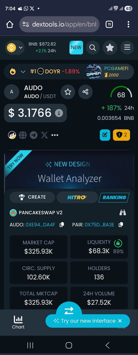 AUDOMINING's tweet photo. AUDO! AUDO! AUDO! 🚀

AMAZING GROWTH BY AUDO 289% UP IN 7 DAYS! 🔥

IT'S ONLY WARM-UP, NOT FINAL! 📈

WANNA SEE THE MOMENT TO CREATE HISTORY? 🌟

SO DON'T WAIT AND WATCH! ⏳

A BIG OPPORTUNITY IS KNOCKING ON YOUR DOORS! 🚪💰

START MINING WITH AUDO MINING REWARD PROGRAM AND GET AUDO IN EVERY SECOND IN YOUR WALLET! ⛏️💸