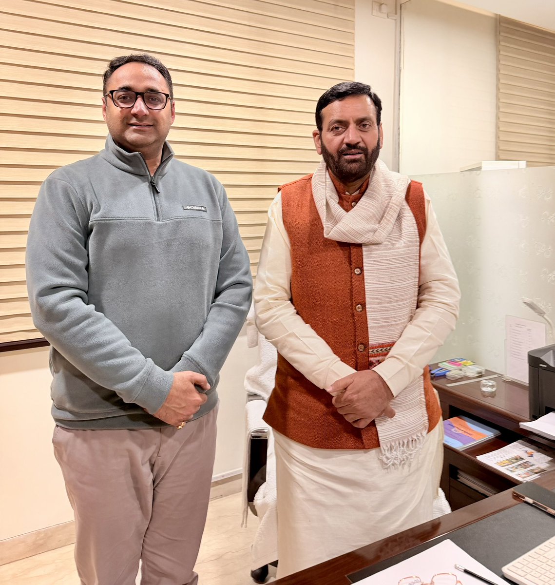 हरियाणा के यशस्वी मुख्यमंत्री आदरणीय श्री <a href="/NayabSainiBJP/">Nayab Saini</a> जी से मुलाक़ात की।