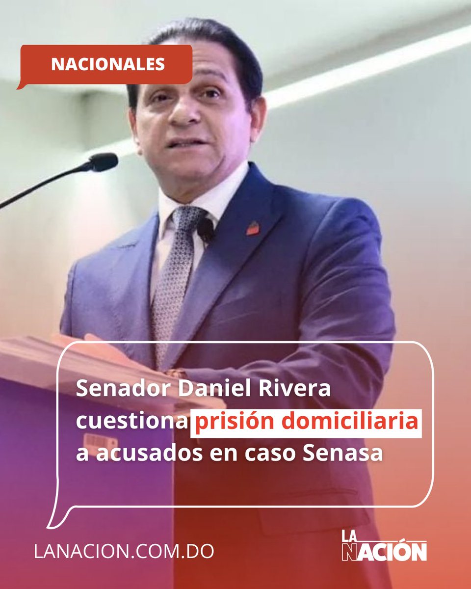 #LaNación 📰

Daniel Rivera, pidió cautela ante la flexibilidad concedida a algunos imputados del caso Cobra, por el desfalco a Senasa de más de 15 mil millones de pesos, que mantiene en prisión preventiva a su exdirector ejecutivo, Santiago Hazim.

🔗 lanacion.com.do/senador-daniel…