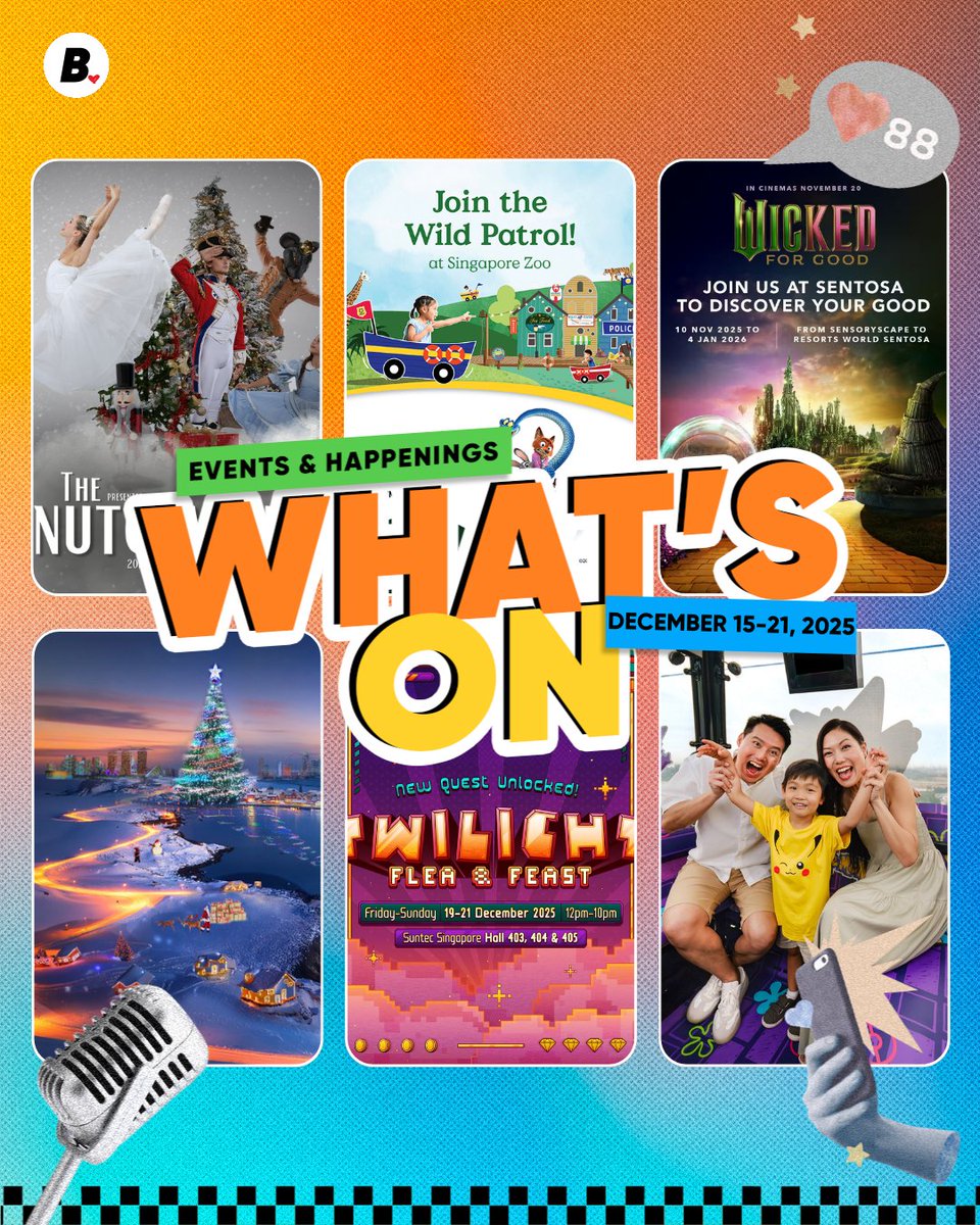 ⚡ Singapore’s week is packed! From Pokémon Day-to-Night Adventure and Wicked to the Hot Bodies Exhibit and more — there’s something for everyone.

🔗 thebeat.asia/singapore/the-…

#TheBeatSingapore #WhatsOnSG #SingaporeEvents