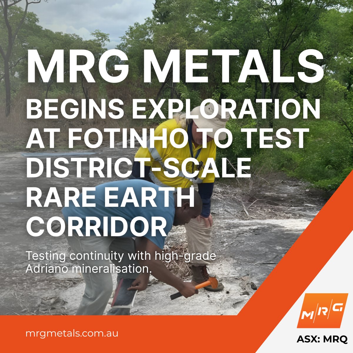 MRG Metals (#ASX: $MRQ) has commenced exploration at its 100%-owned Fotinho licence in Mozambique, following completion of all administrative and community approvals.

The program is designed to test whether Fotinho forms part of the same mineralised system as the adjacent