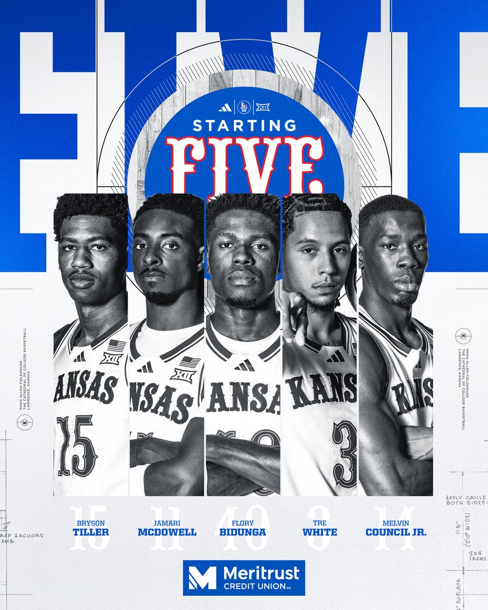 Starting Five:

#RockChalk x <a href="/meritrustcu/">Meritrust Credit Union</a>