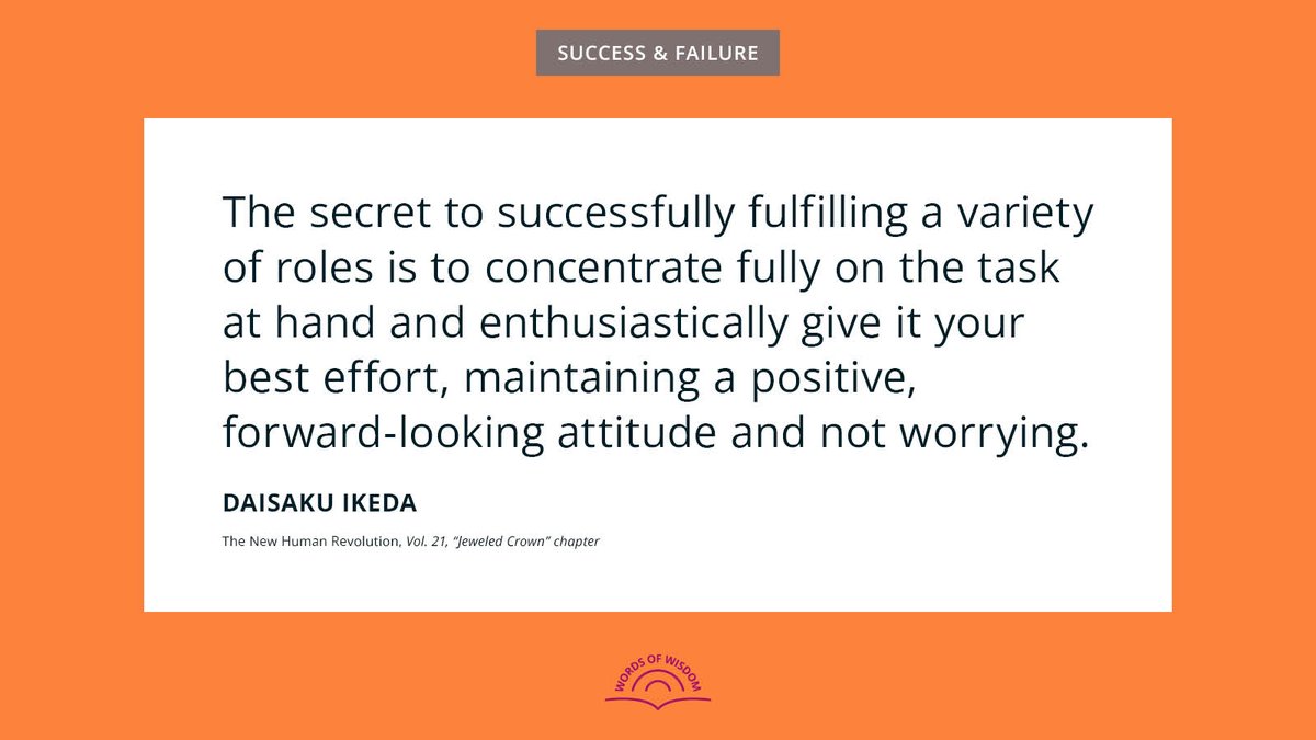 daisakuikeda_of's tweet photo. Focus, engage and give your all, every moment counts.
For more quotes: https://t.co/w8bf5ZVphS
#SuccessAndFailure #DaisakuIkedaQuotes #WordsofWisdom #PeaceThroughDialogue https://t.co/bnObLhoTog