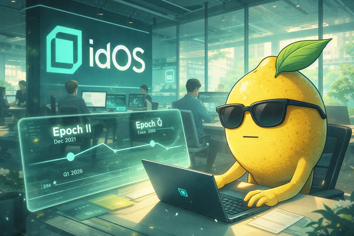 lemon_xp__'s tweet photo. The TGE moves to mid Q1 2026 for a stronger launch but the grind doesn't stop

Epoch II ends Dec 21 then we enter the final chapter Epoch Ω

The @idOS_network is built for the long game and we appreciate your support https://t.co/kH515vZgLL