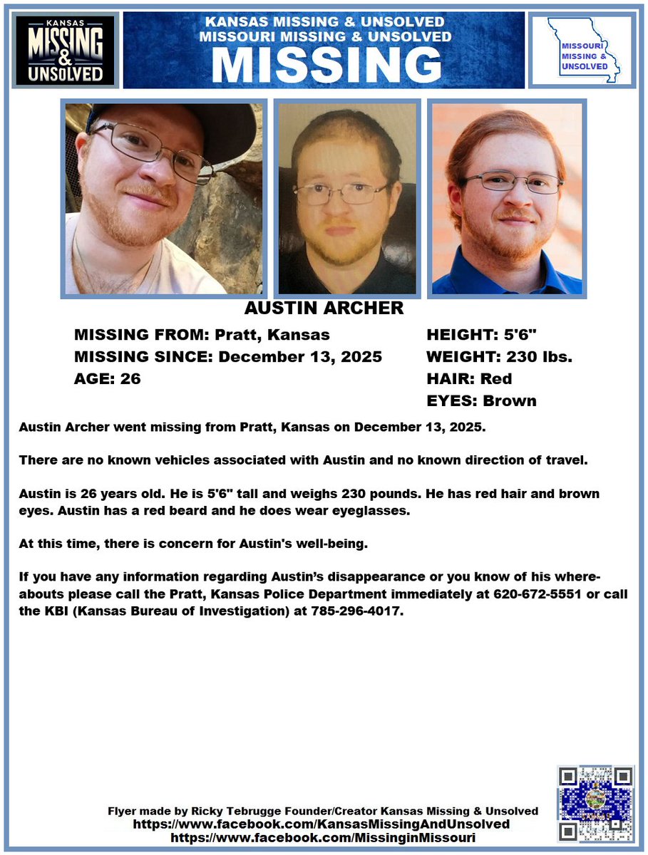 #MISSINGPERSON #MISSING PLEASE SHARE/PRINT/POST!!! AUSTIN ARCHER (PRATT, KANSAS)!!!

<a href="/AnnetteLawless/">Annette Lawless 🌻</a> #KansasMissing #MissingInKS #MissingInKansas #MissingKansan #Pratt #Kansas