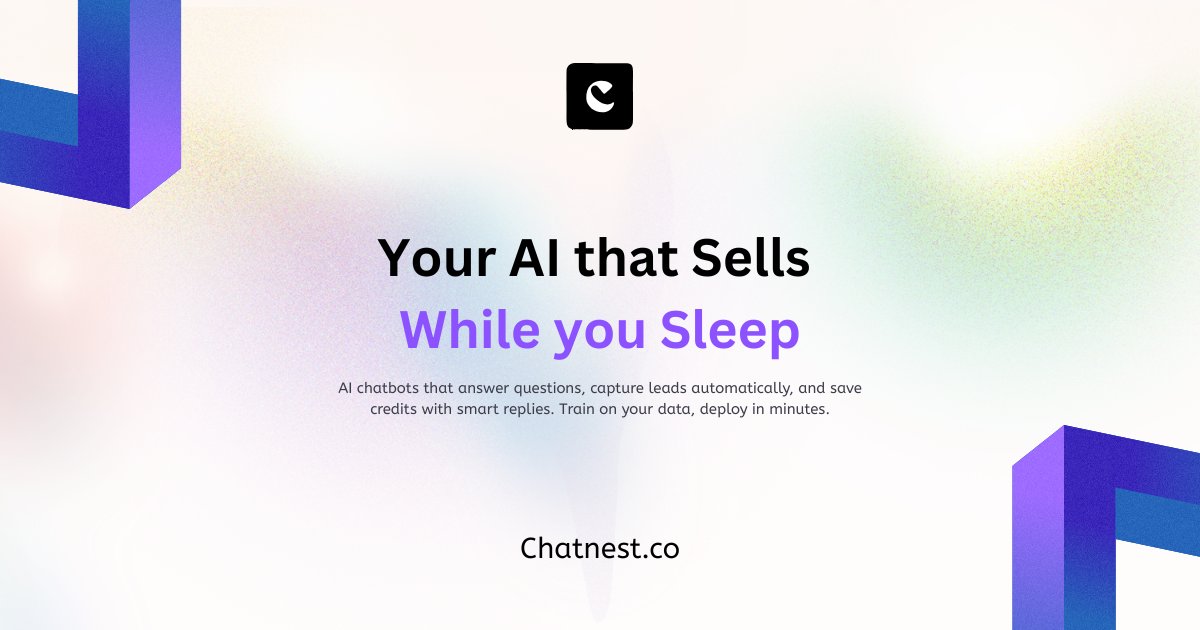 nikhils4tech's tweet image. Your website already has leads.

Chatnest detects them automatically.

AI that understands intent, captures lead data during conversations, and works without forms.

🟩 Train on your site or docs
🤖 Turn chats into qualified leads
🆓 Free plan available
🚫 Automatic protection…