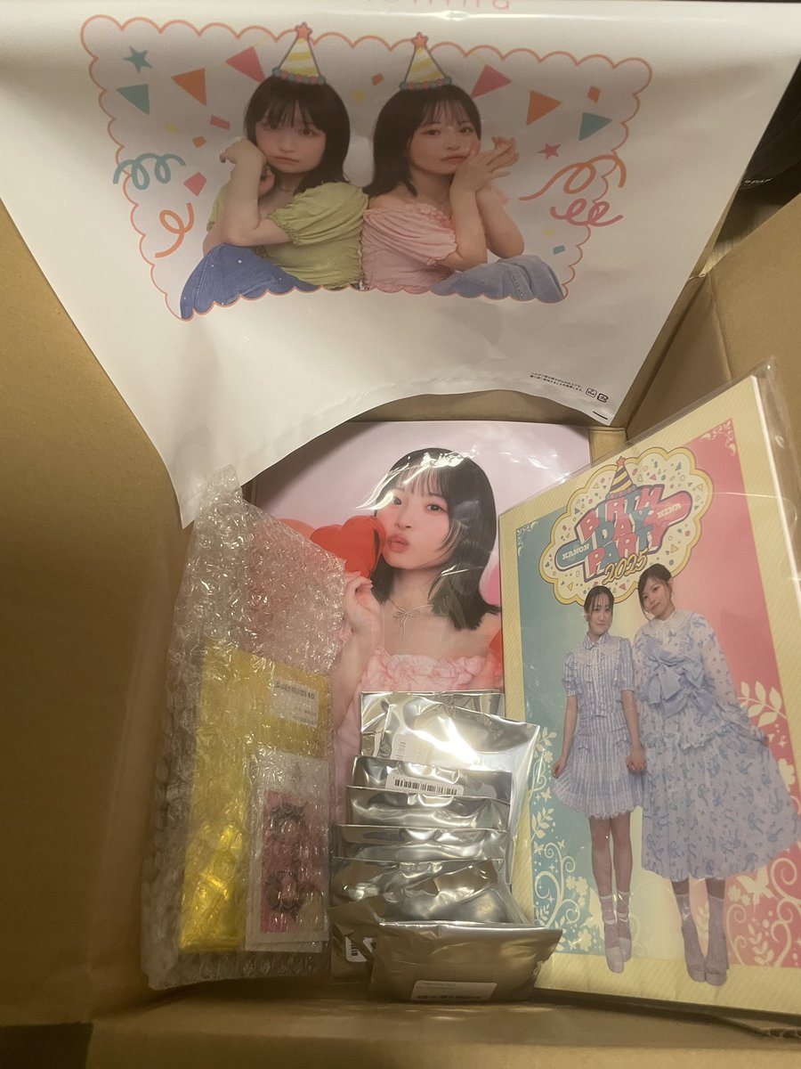 楽しみにしてたパンフとか積み増しした缶バッジとかのんひなバースデー