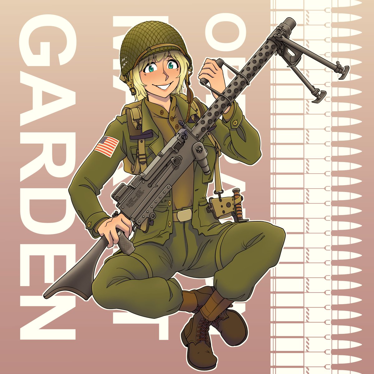 Praise the lord and pass the ammunition! 

Due to the size of the standard-issue BAR and the weight of the M1919A4 (usually reserved for an infantry company's weapons platoon), Airborne units adopted the M1919A6 as their squad-level machine gun.