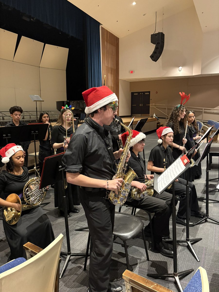 The Jazz Band performed our Holiday music set before Tuesday’s Choir Concert. It was fun to entertain the crowd with a variety of Christmas, winter, and Hanukkah tunes.  We hope everyone is enjoying their December concert season!