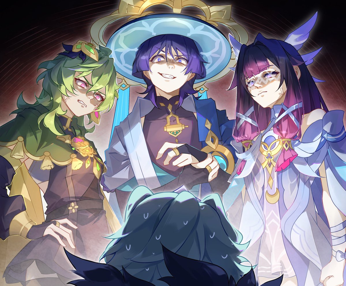 😈#genshinimpact #columbina #wanderer #dottore #collei