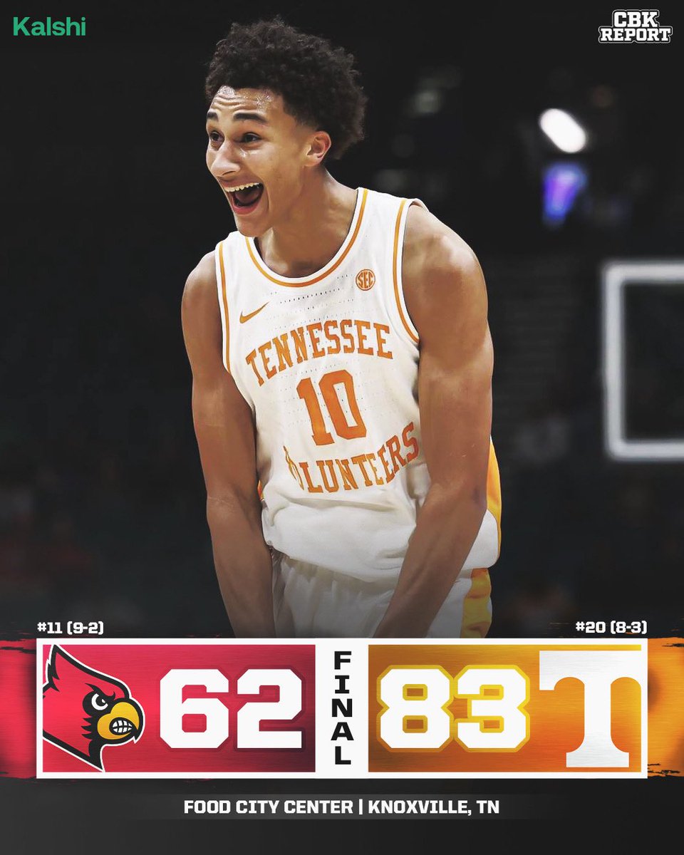 TENNESSEE SMASHES NO. 11 LOUISVILLE IN KNOXVILLE 🍊