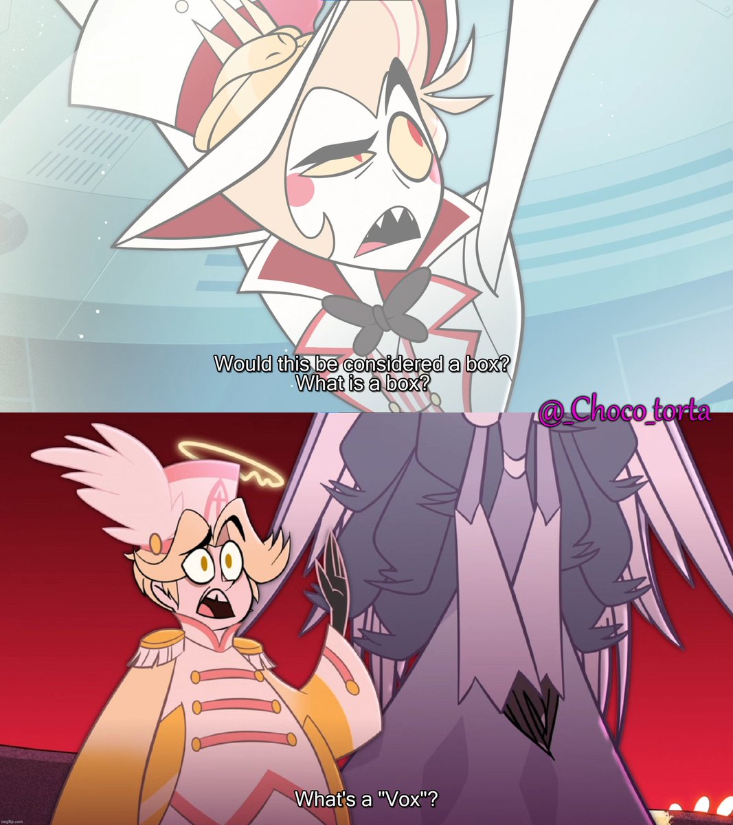 I think they should spend more time together 🤣
#HazbinHotel #Hellaverse #Lucifer #Abel