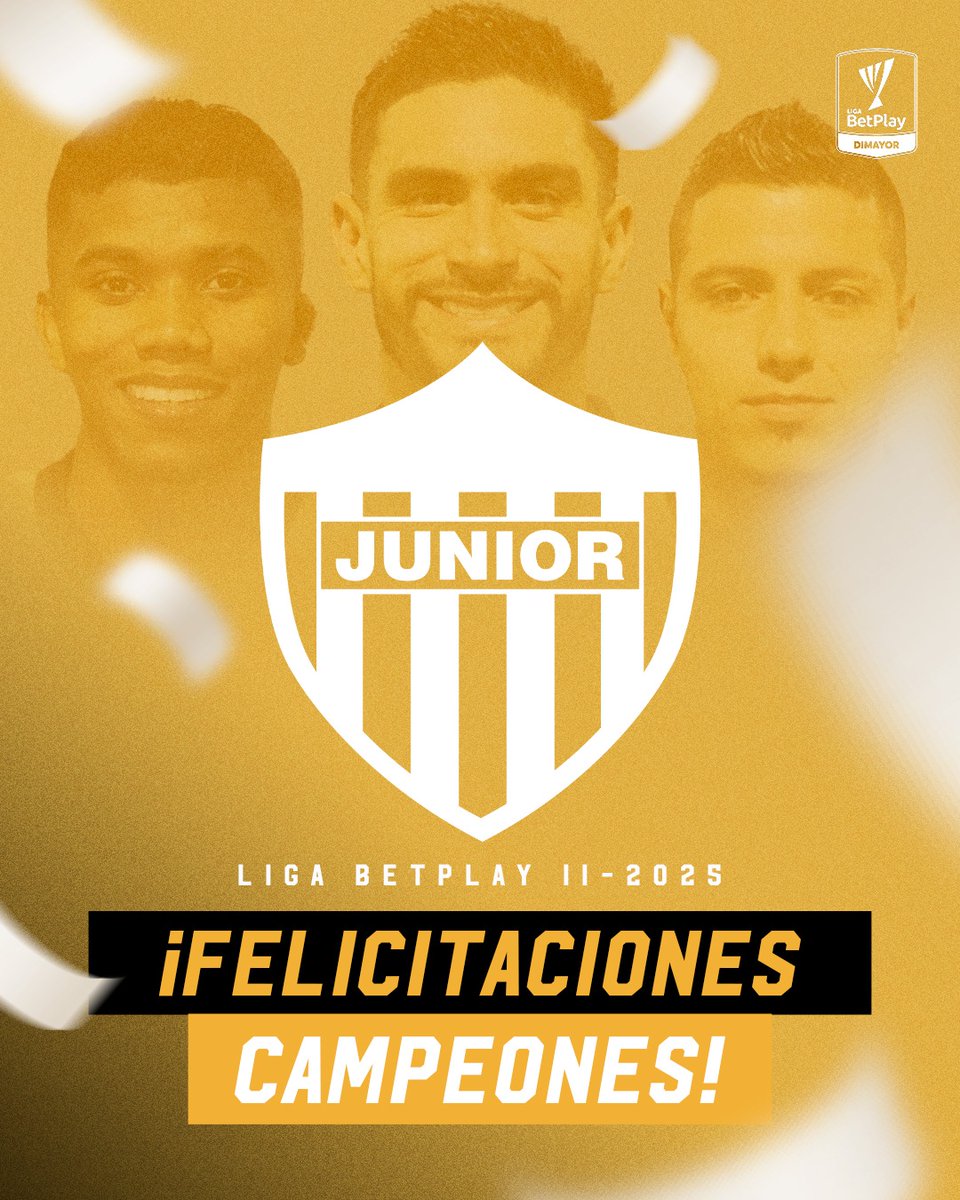 AguilasDoradas's tweet photo. 📸 Saluden a los campeones con ADN Dorado. 😎⚽

Nuestros cracks, Guillermo Celis, Freddy Salazar y Jesús Rivas, se coronan campeones del FPC con @JuniorClubSA ¡Felicitaciones! 🎊☺️🦅

#UnaPasiónDoradoDeCorazón https://t.co/f6a8N7sRIk