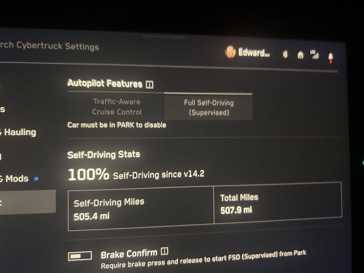 500 miles 100% FSD! Good start!