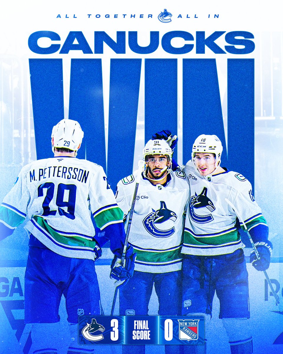 Canucks's tweet image. BRIGHT LIGHTS, BIG WIN❗️