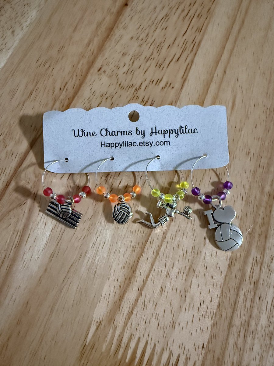 SLMor's tweet image. Volleyball Wine Charms and Ice Hockey Wine Charms…
Silver Plated Wine Rings!
Deluxe Silver Tone Charms!
More themes to pick from in my ETSY shop!
Go check them out - happylilac.etsy.com
#volleyballgirls #IceHockey #hockeywinecharms #volleyballwinecharms