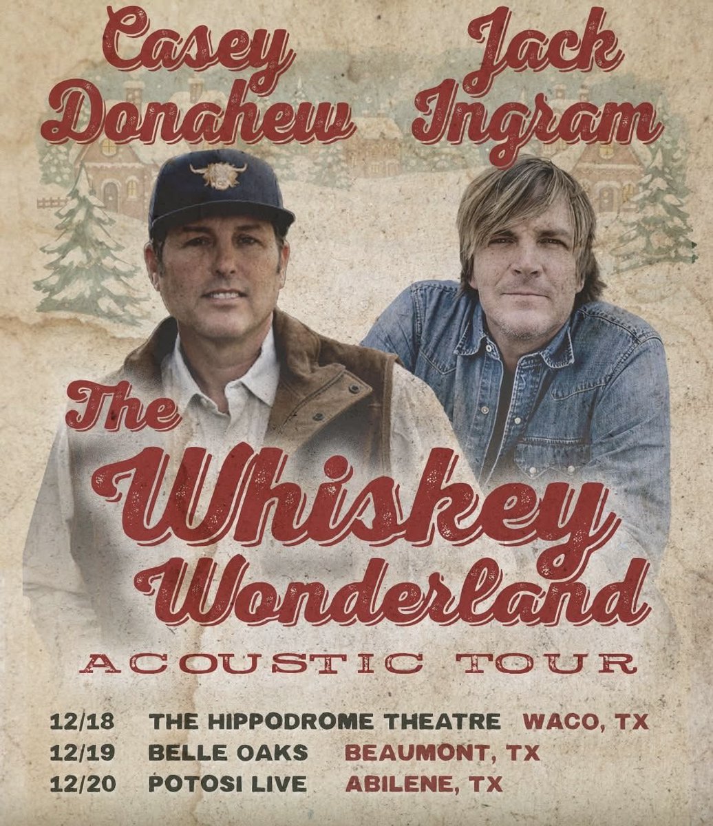 JackIngram's tweet image. The Whiskey Wonderland Acoustic Tour with @caseydband is this week! We’ll be sippin’ and singin’ in Waco, Beaumont, and Abilene! Tickets: jackingramlive.com/tour-1