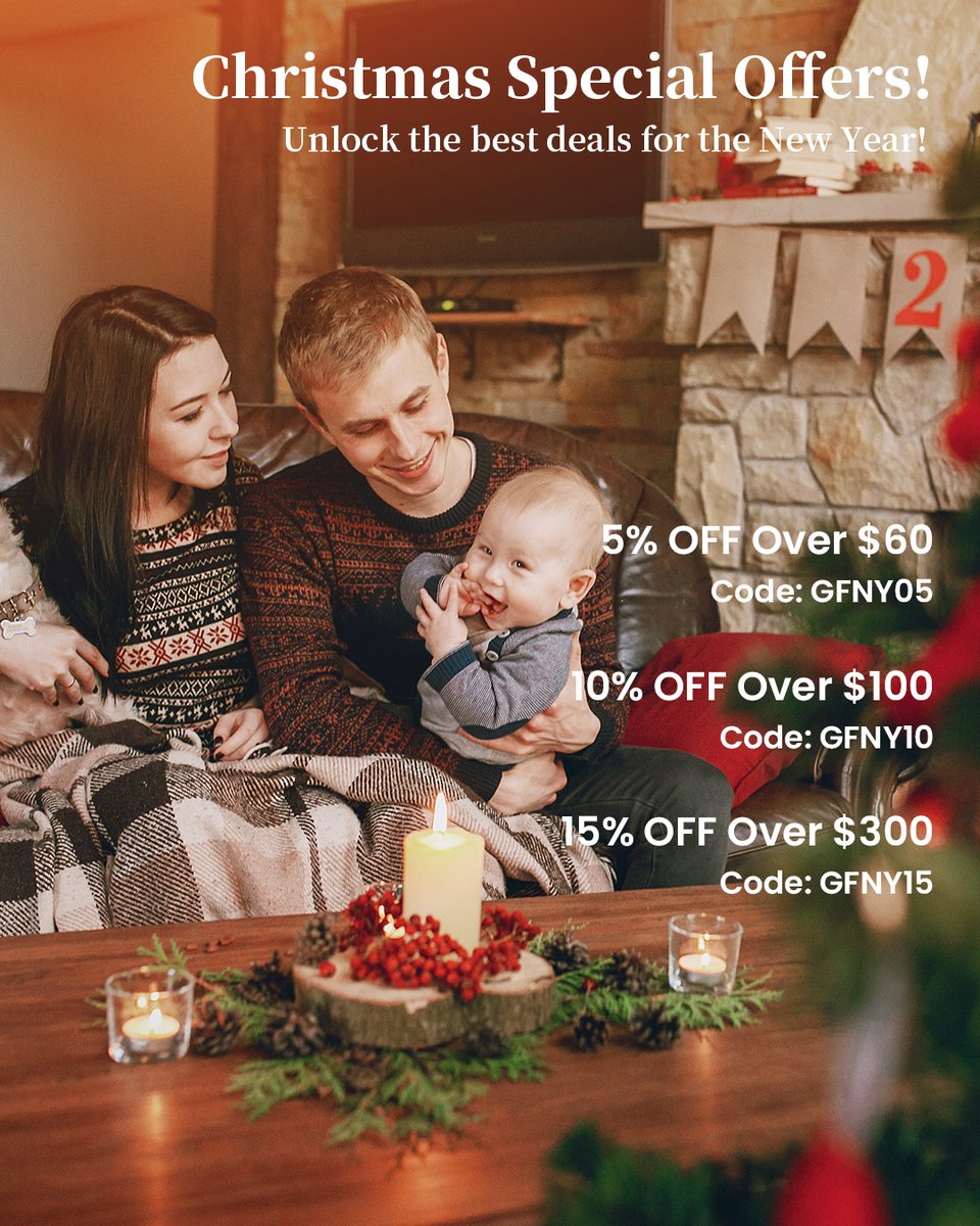 🎄Christmas Special Offers are Coming🎁Unlock the best deals for the NEW YEAR!

✅Get 5% OFF with CODE: GFNY05
✅Get 10% OFF with CODE: GFNY10
✅Get 15% OFF with CODE: GFNY15

🛒Shop now and enjoy this holiday season!

#GlacierFresh #CleanWater #WaterFiltration #MerryChrismas