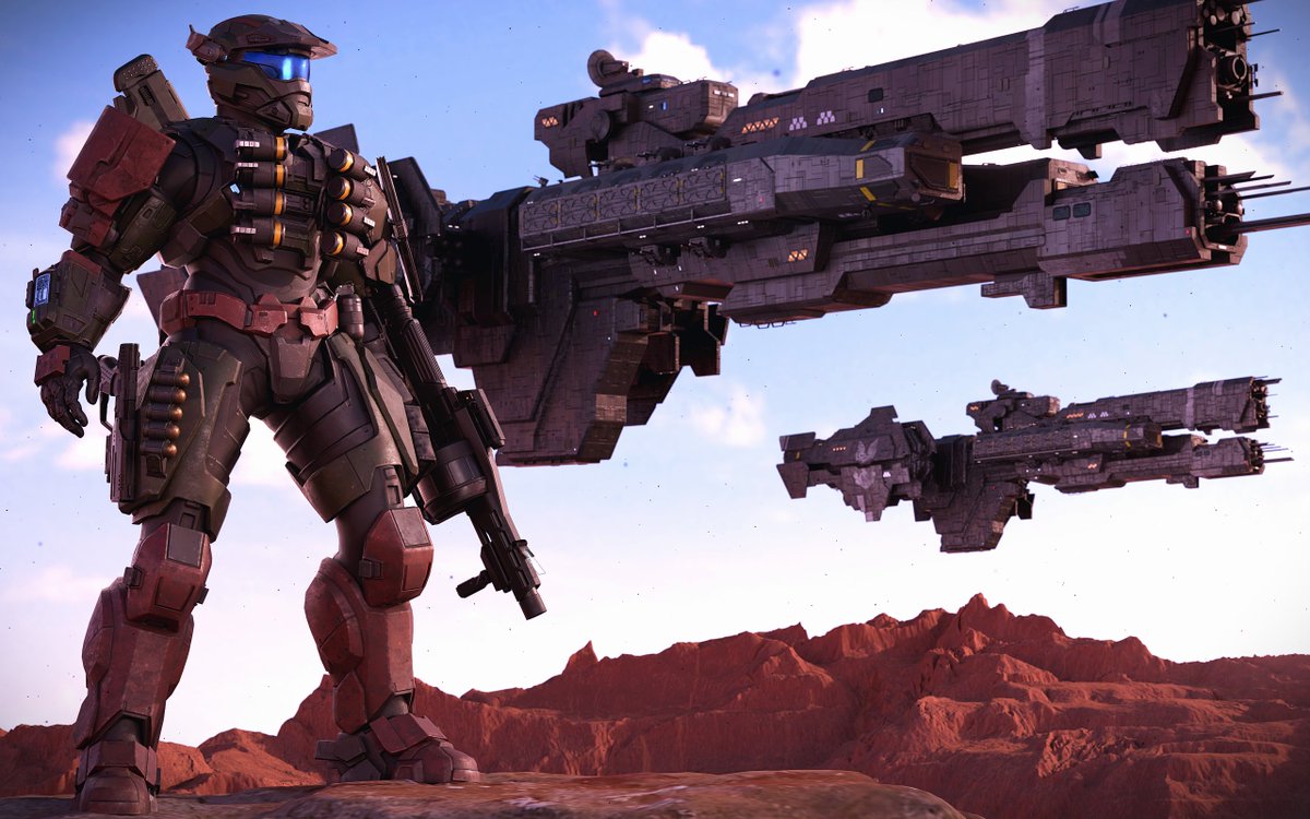 EvenManatee887's tweet image. 'Warbound'

"The Covies had infested Viery by the time we deployed to Reach. It was our job to burn them out." - LCDR Bodark-B076 on PERUN Team's deployment to Reach.

Proud to showcase Bodark's Mark V [B] and my new M510 MGL kitbash.

#HaloSpotlight #Halo #HaloInfinite #blender