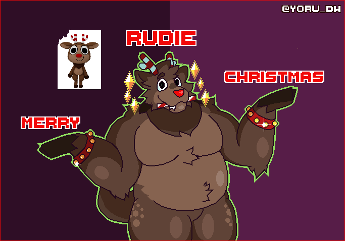 yoru_DW's tweet photo. Rudie wishes everyone a ✨Merry Christmas✨ folks!
#furry #pixelart #myart #dandysworld https://t.co/LzWAFiDOvM