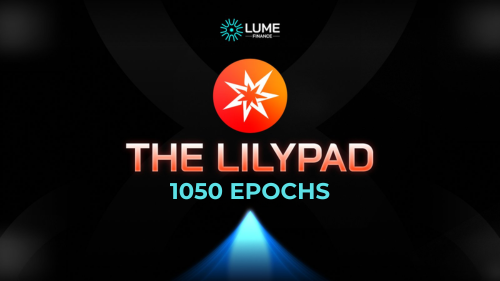LumeonCro's tweet photo. 🌿 THE LILYPAD hits 1,050 epochs.

Huge thank you to every LP, staker, builder, and believer who’s kept Lume Finance growing through every phase. 

Every vote, deposit, swap, and conversation helps shape the pond.

This milestone is community-made - and we’re just getting started.

https://t.co/6E8wNxhAGf