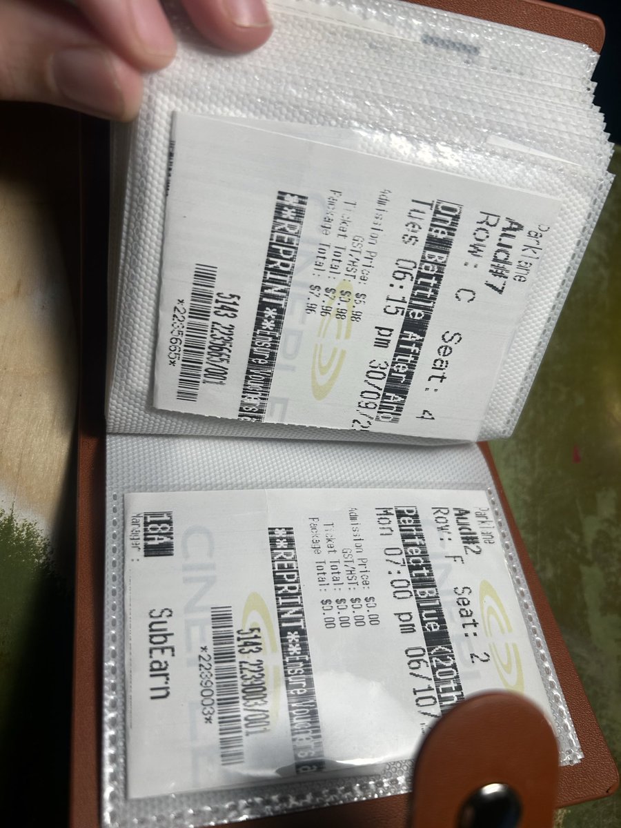 dadswhotweet's tweet image. filled my little book of movie tickets this year :)