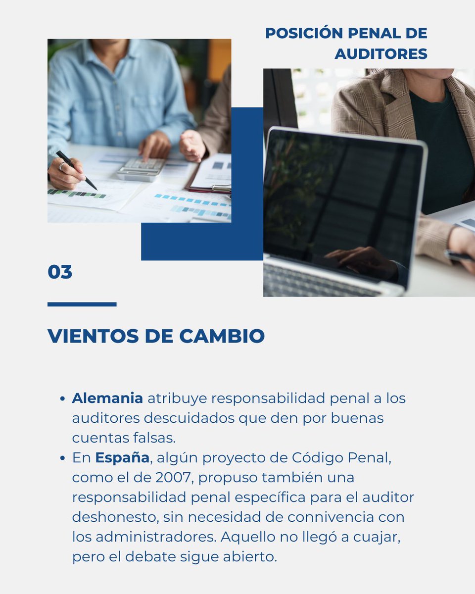 Un análisis imprescindible de Diego Cabezuela, presidente de Inlaw Alliance y Senior Partner en Círculo Legal, sobre la posición penal de quienes auditan frente a fraudes corporativos y fallos en la información financiera.

📌 Lea la nota para ABC: bit.ly/458vVpe
