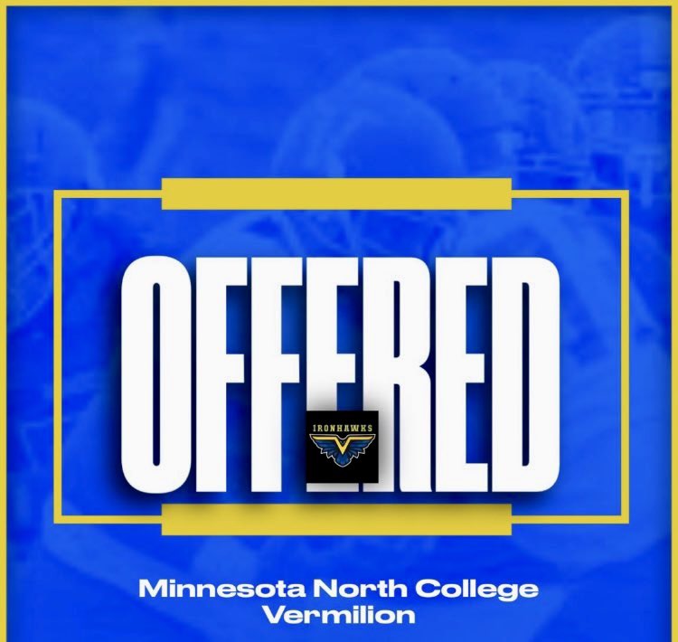 WashMayan's tweet photo. I’m blessed to receive my first offer from Minnesota North College- Vermillion. Thank you @ryanzyla1 for the opportunity. 

@PrincetonHSFB @ChandlerErvin @RecruitPrincet1 @PantherNationTX https://t.co/izHmswlHTH