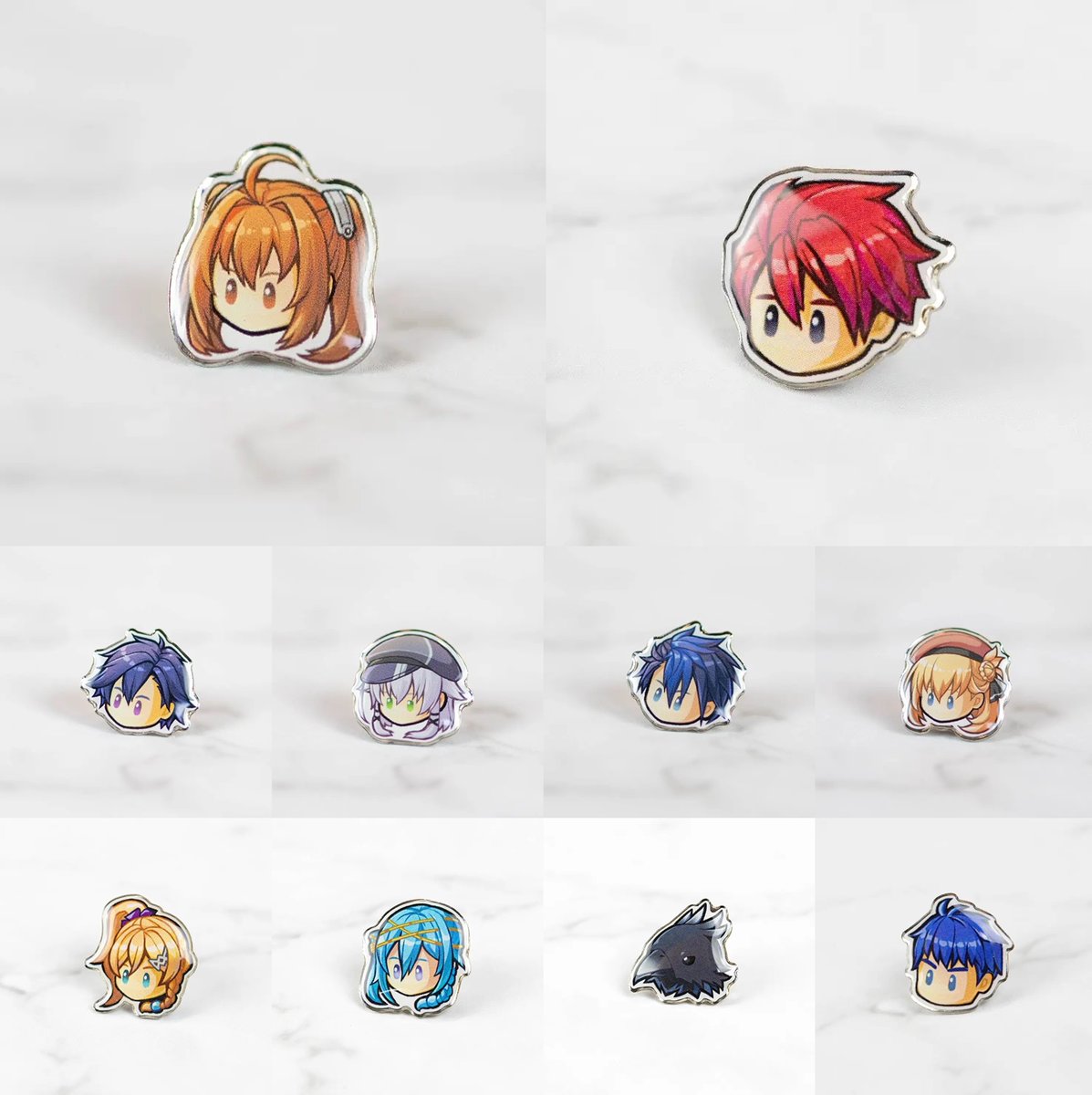 ファルコムショップを彩るキャラクターアイコンが 20×18mm真鍮製の