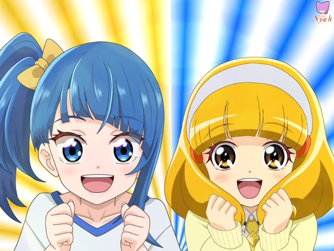 金元寿子 さん生誕祭(12/16、ピース役) 関根明良 さん生誕祭(12/16、スカイ役) 「#スマイルプリキュア」 #黄瀬やよい #キュアピース 「#ひろがるスカイプリキュア」 #ソラ・ハレワタール #キュアスカイ 1枚目以外は過去絵です #金元寿子生誕祭2025 #関根明良生誕祭2025