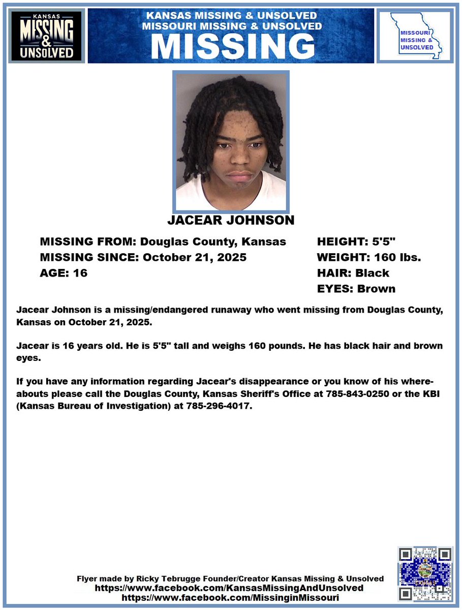 #MISSINGPERSON STILL #MISSING!!! PLEASE SHARE/PRINT/POST!!! JACEAR JOHNSON (DOUGLAS COUNTY, KANSAS)!!!

<a href="/AnnetteLawless/">Annette Lawless 🌻</a> #KansasMissing #MissingInKS #MissingInKansas #MissingKansas #DouglasCounty #Kansas