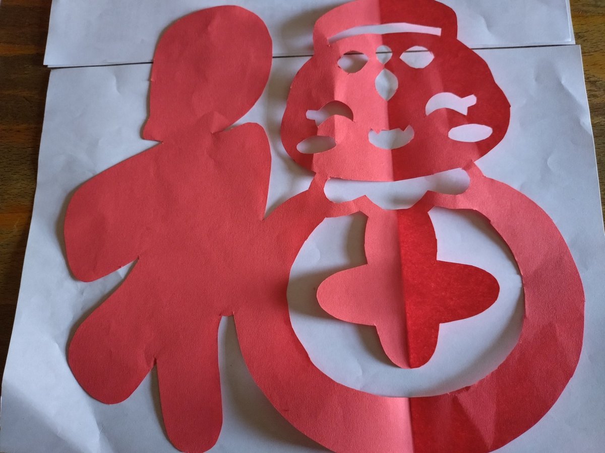 ☆中国剪紙(2025.12.17) ·蛇🐍3種類 ·四角剪紙の春 綺麗に切れました。