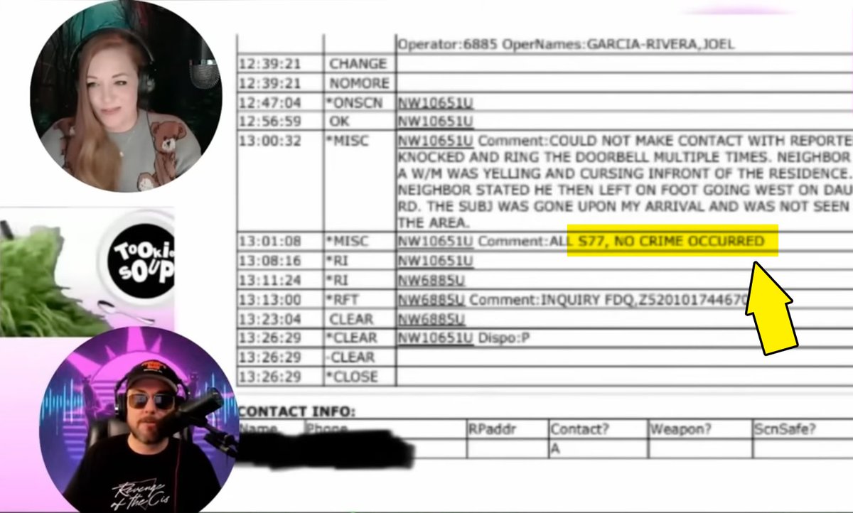 PODAWFUL's tweet image. lol I am just now seeing this

(also report calls Mersh the "reportee," so he did call the cops, podawful right again)