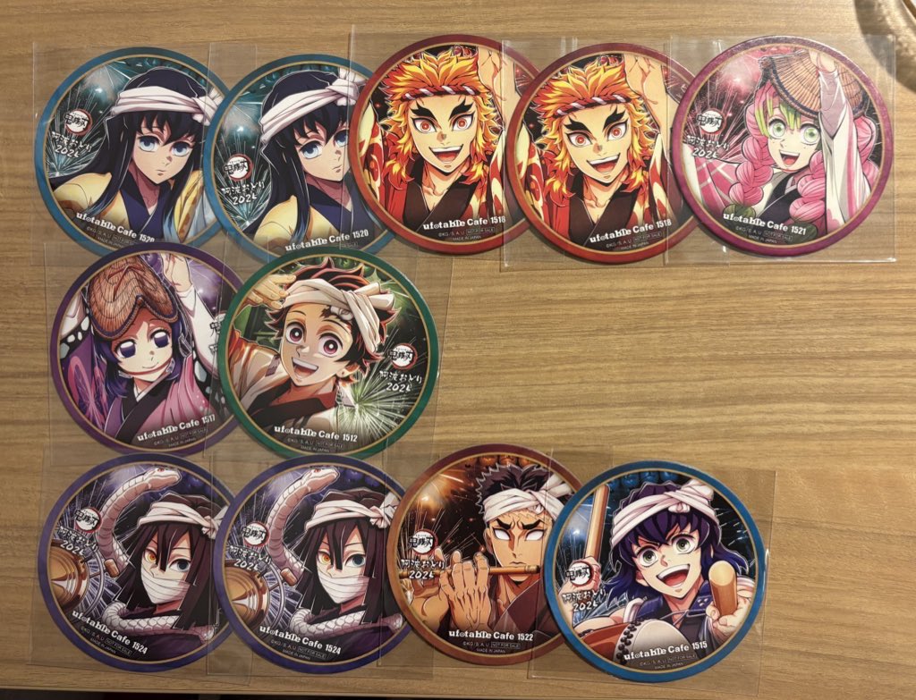 譲渡】鬼滅の刃 ufotable Cafe 阿波おどり コースター 譲:無一郎 煉獄