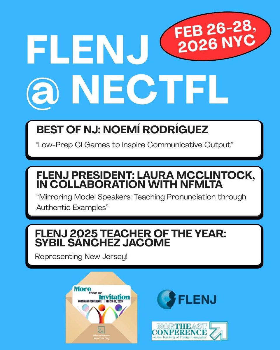 Honored to be a voice for New Jersey’s world language educators as the 2025 FLENJ Teacher of the Year along. I can’t wait to represent our incredible NJ world language community on a larger stage! 🎊 🎉🥳🤩 #randolphhighschoolnj @randolph_ed_assoc  @insta_njea <a href="/FLENJ/">FLENJ</a>