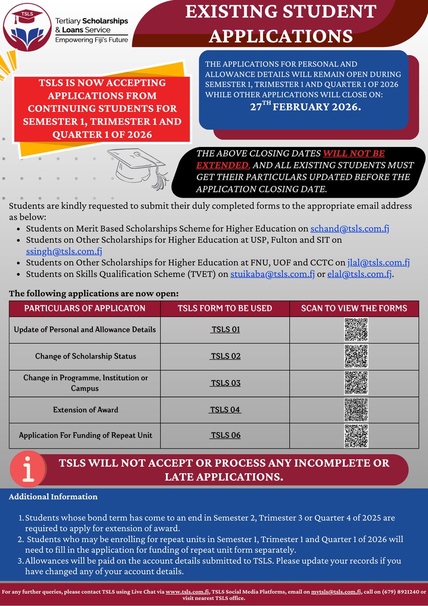Tertiary Scholarships & Loans Service tweet media