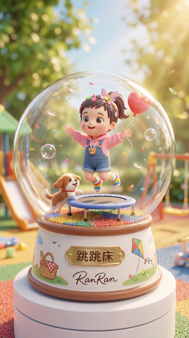 感谢神佬这个ideal，我用来做了我女儿的专属水晶球回忆，也就是图生图啦
这样是不就有商业价值了，无脑@xiaojietongxue 

提示词微改了下（可配置部分可自行DIY）：
If a refe