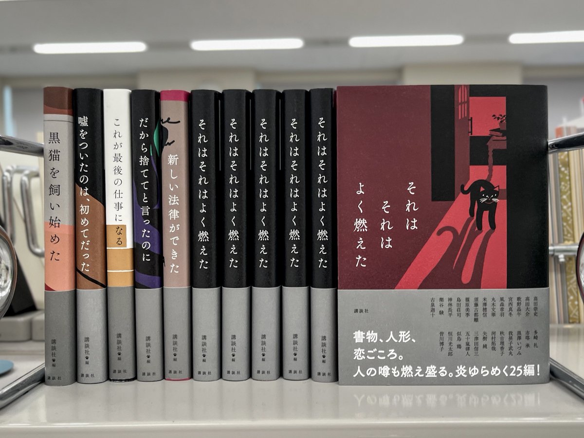 高田崇史
高田大介
歌野晶午
宮西真冬
風森章羽
丸木文華
米澤穂信
須藤古都離
篠原美季
島田荘司
神林長平
潮谷験
古泉迦十
多崎礼
市塔承
黒澤いづみ
我孫子武丸
秋吉理香子
河村拓哉
矢樹純
三津田信三
五十嵐律人
似鳥鶏
恒川光太郎
皆川博子

最初の１行は全員一緒。「それはそれはよく燃えた」