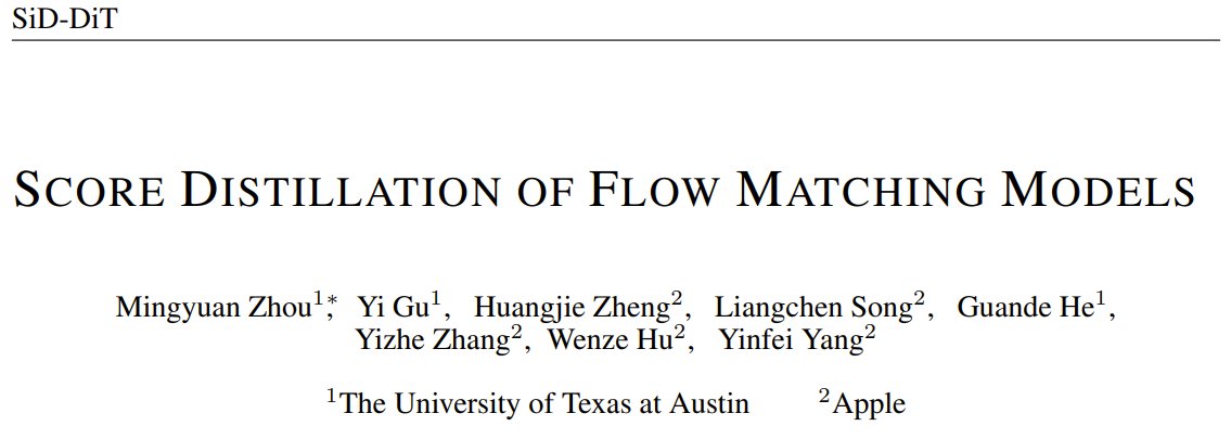 Score Distillation of Flow Matching Models - Apple Machine Learning Research

The University of Texas at Austin, Apple
Paper: machinelearning.apple.com/research/score…
Page:yigu1008.github.io/SiD-DiT/