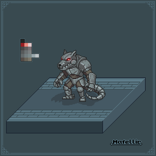 Galfagor.

Another monster/boss concept for the current game I'm working on.

 My weakspot is working with bestial creatures body shapes, so this took me longer than I would have liked lol.

<a href="/aseprite/">Aseprite</a> 
#pixelart #indiegame #gamedev #indiedev #indiegame  #gameart