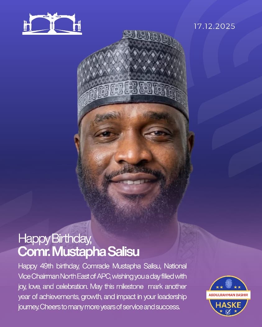 OfficialABHaske's tweet photo. Happy birthday, Comr. Mustapha Salisu APC National Vice Chairman North-East

ABH https://t.co/xNt54vlcqO
