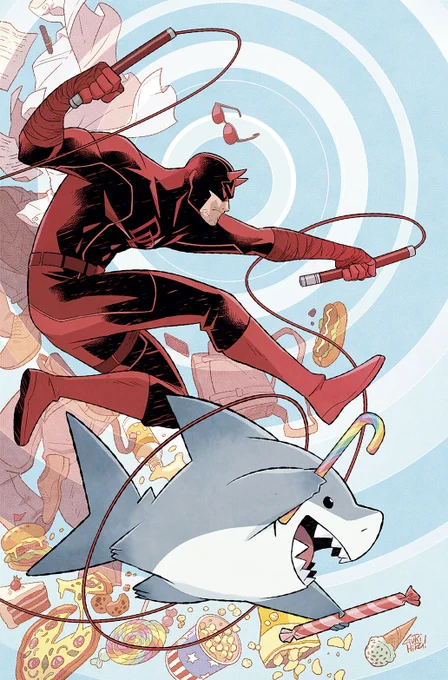 「IT'S JEFF MEETS DAREDEVIL # 1」のカバーを描きました! IT'S JEFF シーズン4のほかに、デアデビルとジェフが共演する短編が収録されます