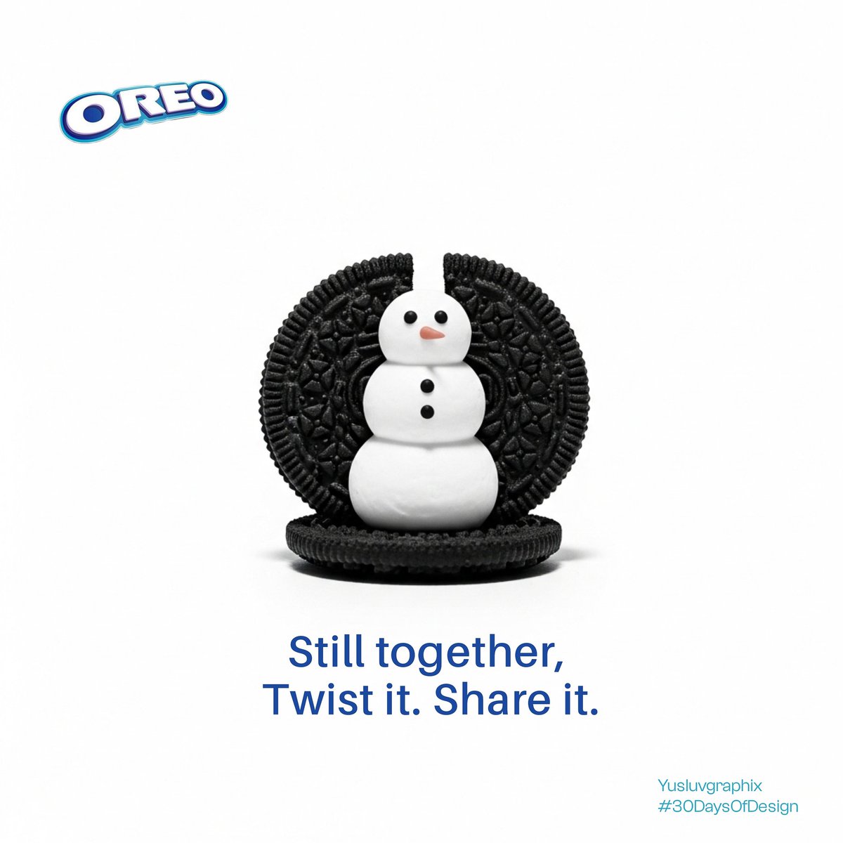 A Christmas themed Ad for OREO

Went minimal today, the idea is simple; 

A familiar twist, a small ritual, and a bit of joy in between. Some things just belong together.