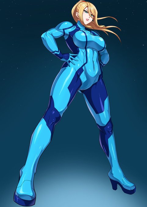 仁王立ち見下ろしサムス(^q^)☆ skebリクエストありがとうございます～。