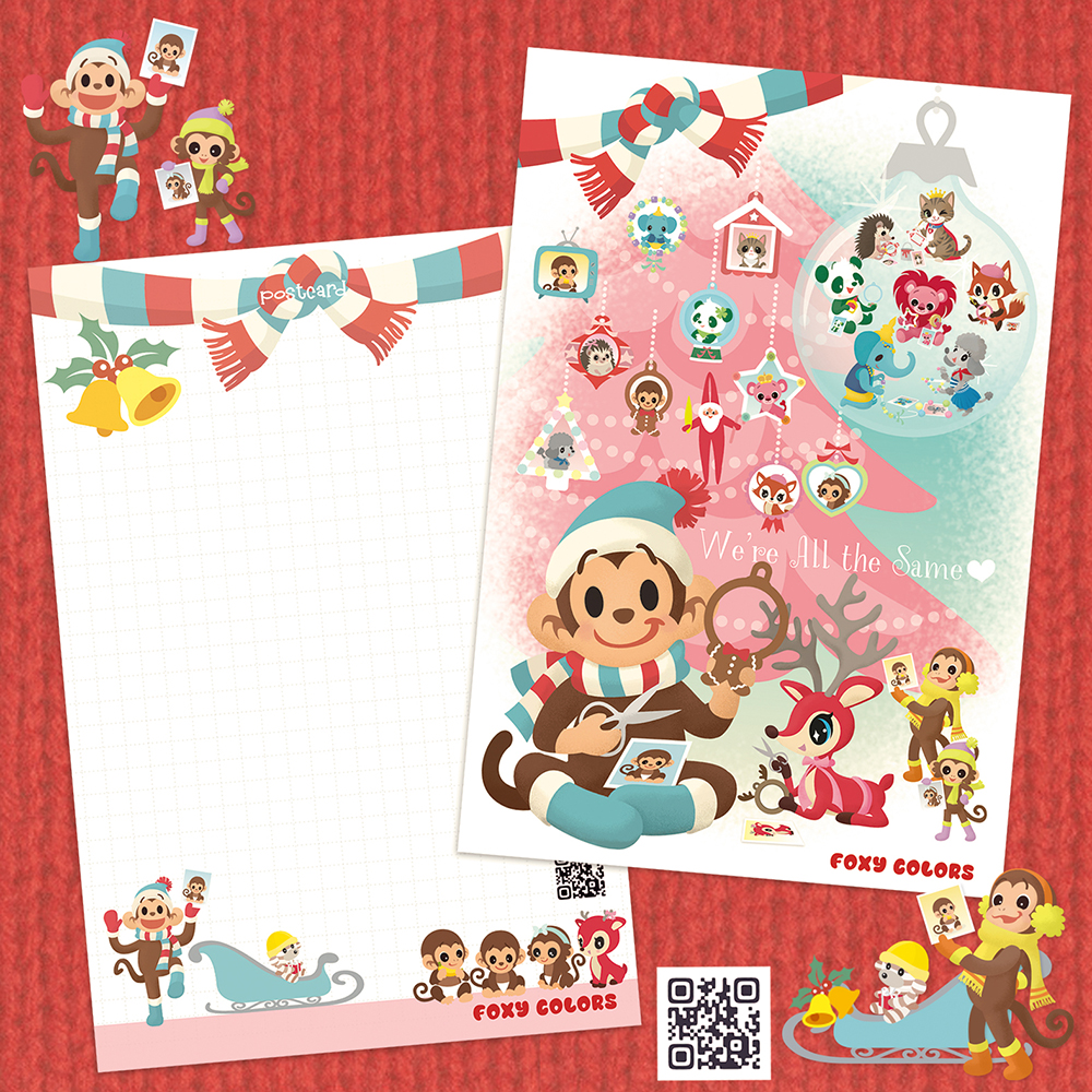 FoxyColors's tweet photo. We’re All the Same - みんな同じだね❤️
https://t.co/i1BhMWKcD0

#foxycolors #holiday #ホリデー #christmas #クリスマス #Infant #baby #赤ちゃん #monkey #猿 #モンキー  #reindeer #トナカイ #purity #純真無垢 #equality #平等 #illustration #イラスト https://t.co/KS6IjOr87z
