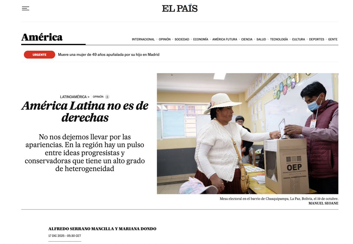 alfreserramanci's tweet image. Se puede decir así: "América Latina no es de derechas". 
O se puede decir así: "América Latina está en disputa". 
No nos dejemos llevar por las apariencias. 
En la región hay un pulso entre ideas progresistas y conservadoras. 
Y esto tiene su correlato en la disputa en el plano…