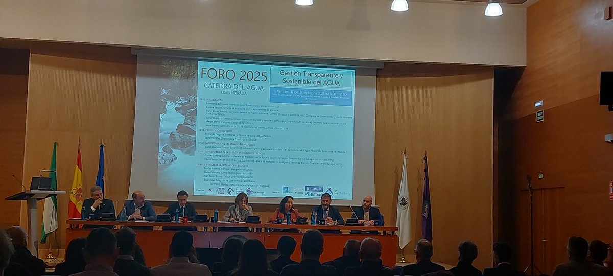 Comienza el Foro 2025 Cátedra del agua con <a href="/CanalUGR/">Universidad Granada</a> y con <a href="/InfoHidralia/">Hidralia</a>
Hoy se habla de la gestión #transparente y #sostenible del #agua .